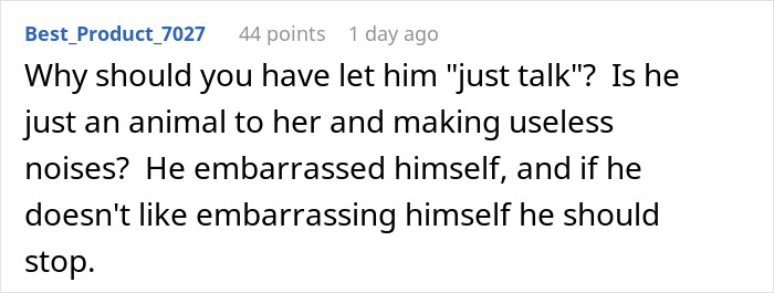 Comment criticizing a toxic man venting about traditional wives, highlighting his flawed logic and behavior.