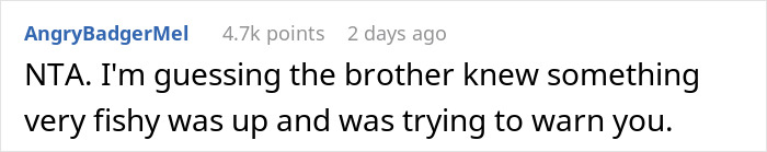 Screenshot of a Reddit comment discussing a painful friendship wake-up call during a wedding dress shopping trip. Screenshot of a Reddit comment discussing a painful friendship wake-up call during a wedding dress shopping trip.