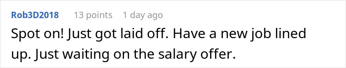 Comment about being laid off and waiting on a salary offer, highlighting subtle red flags that mean your job is not safe. Comment about being laid off and waiting on a salary offer, highlighting subtle red flags that mean your job is not safe.