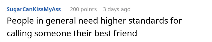 Screenshot of a social media post discussing bestie ghosting after getting a boyfriend and asking for help breaking into Hollywood.