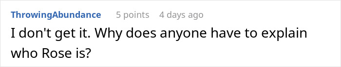 Comment on social media post questioning understanding of woman rethinking engagement after fianc&eacute;&rsquo;s family lie during holiday dinner.