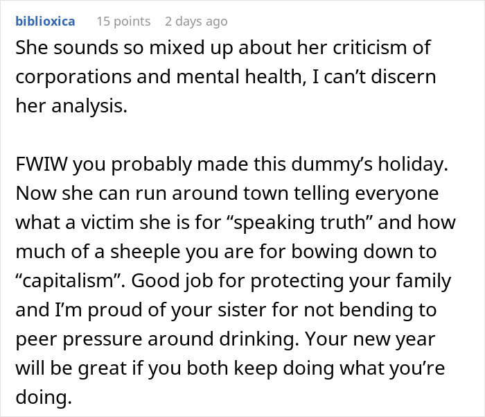 Mom and friend enjoying a cozy Christmas dinner with daughter, sharing warm holiday moments around the table.