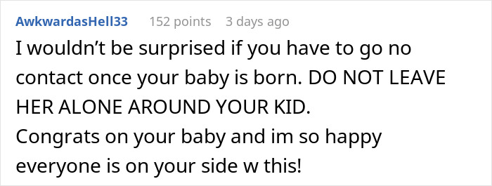 Text from an online comment discussing concern over a woman&rsquo;s behavior after a family intervention related to obsession with her brother.