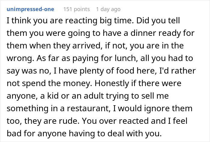 Holiday Visit Turns Sour After Boyfriend’s Son’s GF Makes Shockingly Cruel Comment At Lunch Holiday Visit Turns Sour After Boyfriend’s Son’s GF Makes Shockingly Cruel Comment At Lunch