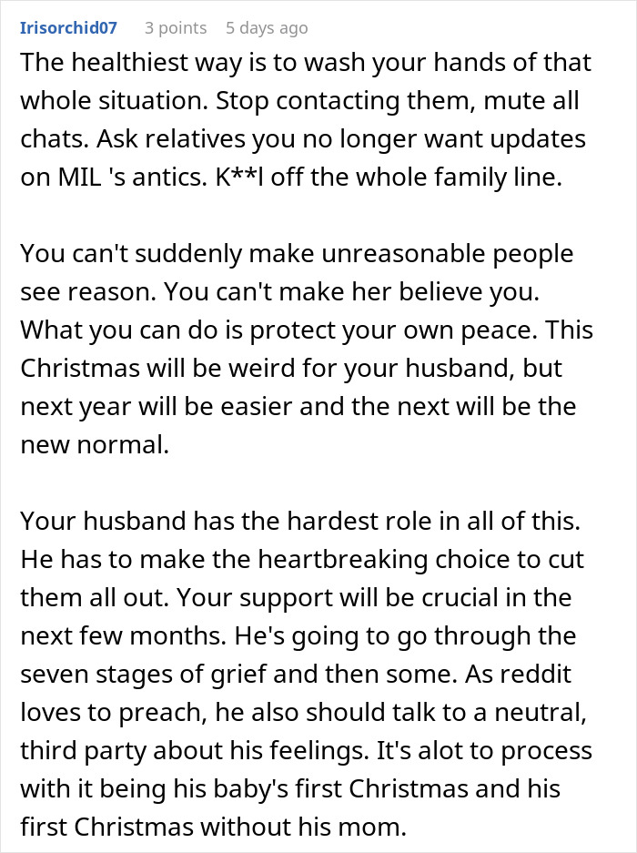 Reddit advice on handling a difficult MIL after premature birth and family conflict, focusing on peace and support. Reddit advice on handling a difficult MIL after premature birth and family conflict, focusing on peace and support.