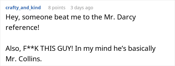 Screenshot of a social media comment expressing frustration about a fianc&eacute;&rsquo;s secret texts complaining about appearance.