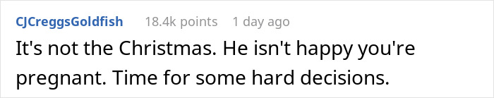 Screenshot of a social media comment reacting to a man upset about his girlfriend's pregnancy announcement before age 30.