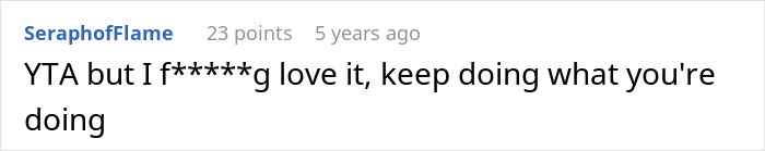 Screenshot of a Reddit comment expressing support in a discussion about family photos and exclusion by homophobic MIL.