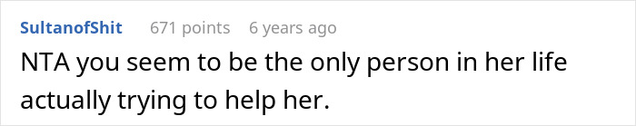 Screenshot of an online comment discussing a sister sneaking veggies into meals to protect a teen’s health and mom guilt-tripping her. Screenshot of an online comment discussing a sister sneaking veggies into meals to protect a teen’s health and mom guilt-tripping her.