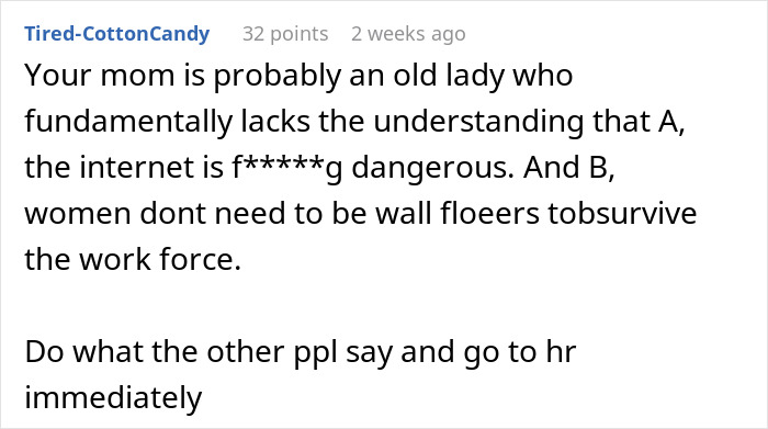 Comment about internet dangers and workplace advice after woman puts coworker on blast on social media. Comment about internet dangers and workplace advice after woman puts coworker on blast on social media.