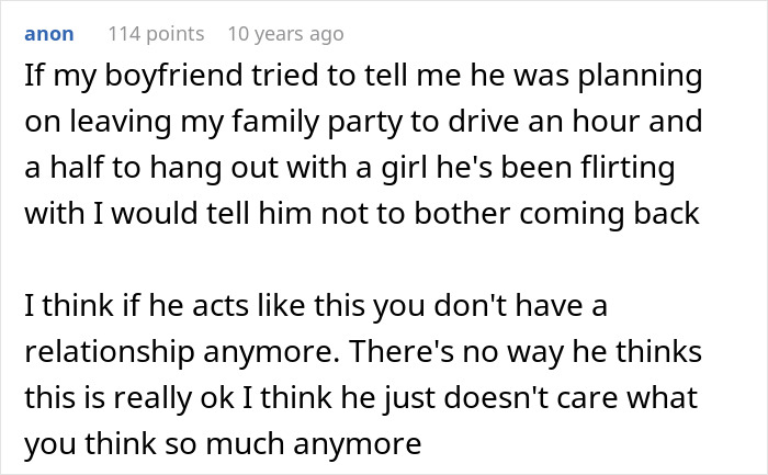 Text post discussing a man losing his girlfriend over a work crush who is just being nice to him.