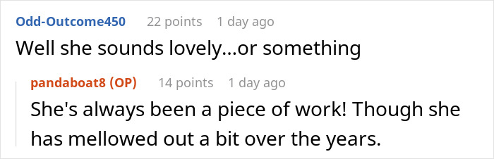 Reddit comments discussing a rich aunt trying to sneak a cheap gift back and a dad&rsquo;s petty Christmas revenge plan.