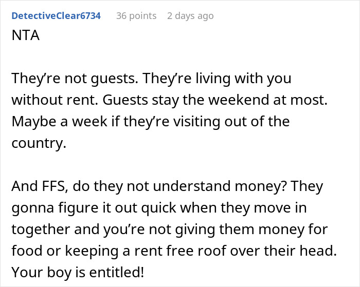 Online discussion about a mom accused of embarrassing son&rsquo;s girlfriend who offered to cook meals for them.