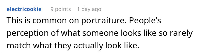 Comment on perception of portraiture discussing how MIL&rsquo;s plan to make bride look ugly in wedding illustration backfires.