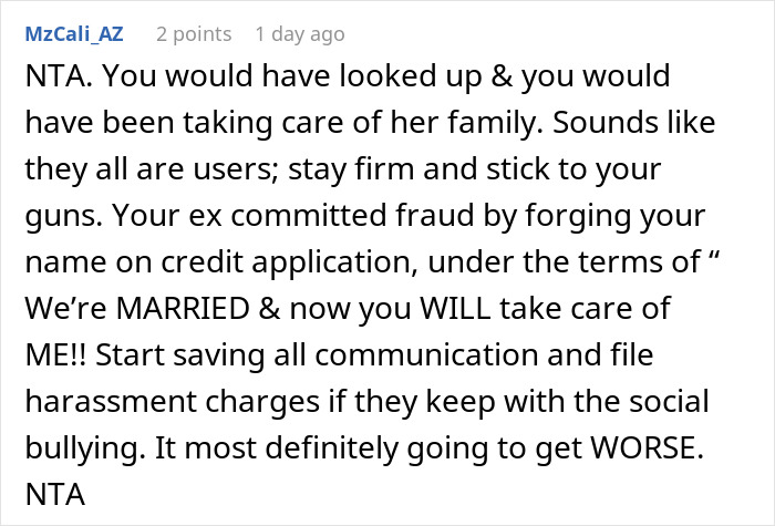 Reddit comment warning about a wife treating her husband like an ATM and causing the marriage to fall apart.