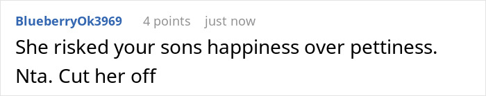 Comment stating a woman is upset after her sister called CPS on her autistic son, claiming it was an empathy lesson.