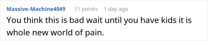 User comment text about parenting challenges, related to a woman hosting casual Christmas with toxic mother-in-law conflict.