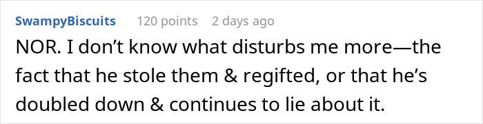 Woman confused about Christmas gifts from boyfriend that match items previously reported missing.