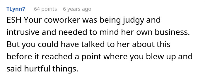 Comment discussing a woman fed up with coworker preaching body positivity while skinny-shaming, expressing frustration online.