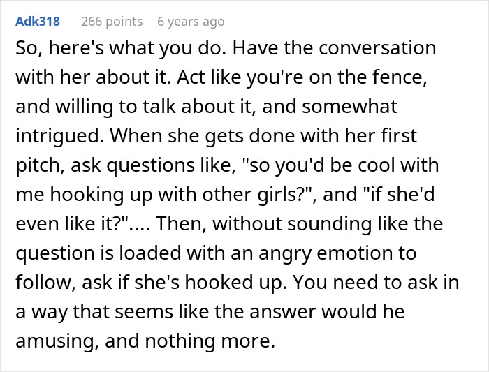 Screenshot of a Reddit comment with advice on handling a fianc&eacute;e&rsquo;s unexpected request before the wedding.