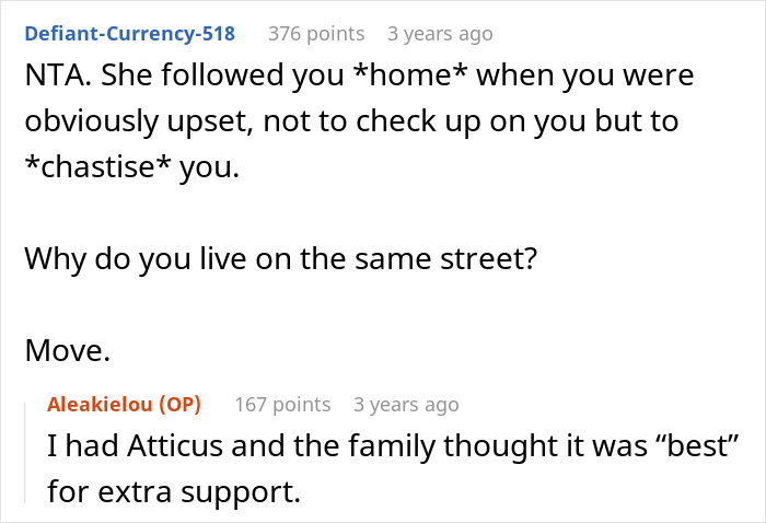 Reddit comments discussing repressed rage and conflict with mother-in-law in a heated family support situation.