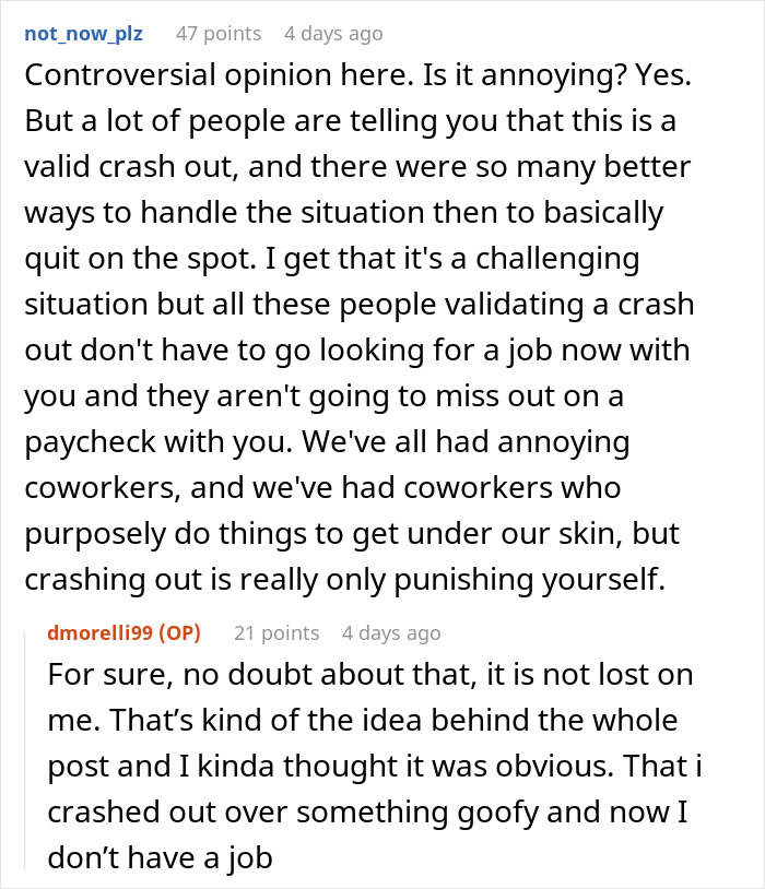 Online discussion about a man refusing to stop blasting Christmas music in an office causing a coworker to rage quit. Online discussion about a man refusing to stop blasting Christmas music in an office causing a coworker to rage quit.