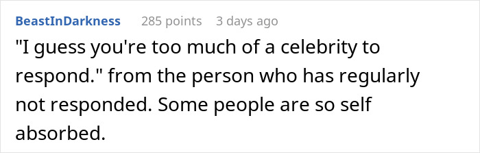 Comment about a bestie ghosting writer after getting a boyfriend and asking for help breaking into Hollywood.