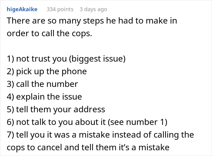 A woman asks the internet for advice after her boyfriend calls the police over the contents of her novel.