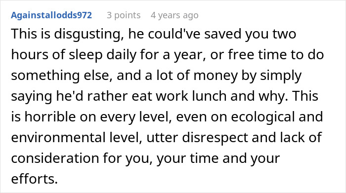 Upset woman watching boyfriend angrily throwing away cooked lunches, showing frustration and disappointment at the gesture.