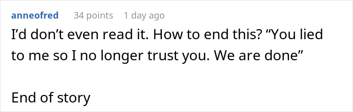 Comment on a forum post about a 50-year-old guy lying about his age to his 22-year-old girlfriend leading to breakup.