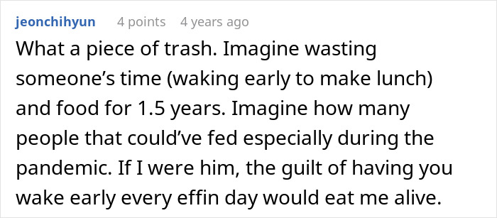Upset woman watching boyfriend angrily throwing away cooked lunches, showing frustration and relationship tension in a kitchen.