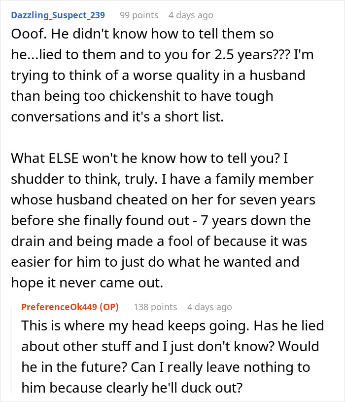 Comments discussing a woman rethinking her engagement after fianc&eacute;&rsquo;s lie about her family during a holiday dinner.