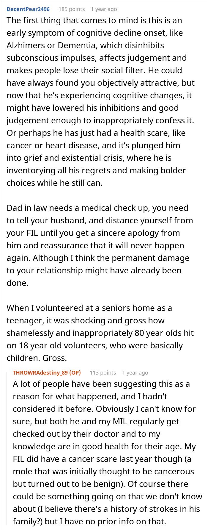 Woman shocked by FIL&rsquo;s unexpected love confession, feeling lost after he asks her not to tell anyone.