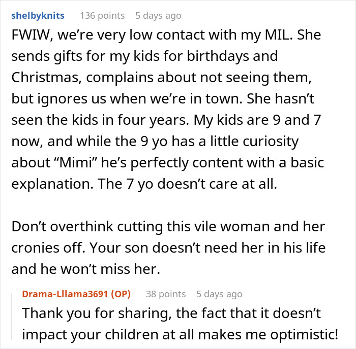 Text conversation about a mother-in-law declaring evil in family after daughter-in-law's premature birth and disbelief. Text conversation about a mother-in-law declaring evil in family after daughter-in-law's premature birth and disbelief.