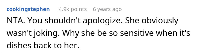 Comment discussing sensitivity and roasting in a friend insult scenario with a girl reacting emotionally.