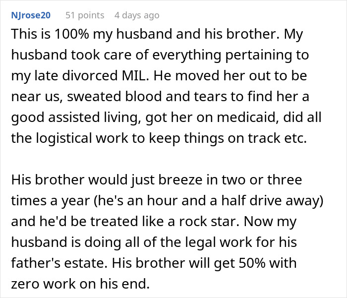 Woman doesn&rsquo;t see how much her daughter is doing for her, while focused on flowers from son in family care conflict.