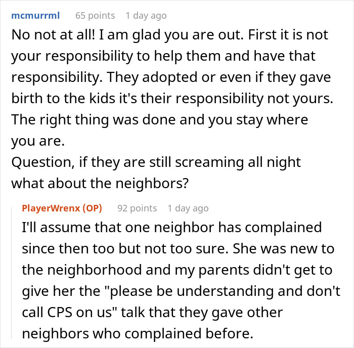Reddit comment screenshot about an exhausted teen losing sleep due to autistic siblings screaming Reddit comment screenshot about an exhausted teen losing sleep due to autistic siblings screaming