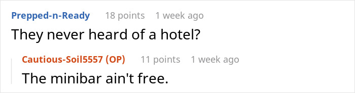 Screenshot of a humorous online conversation about a boss asking to host entire family during a stay. Screenshot of a humorous online conversation about a boss asking to host entire family during a stay.