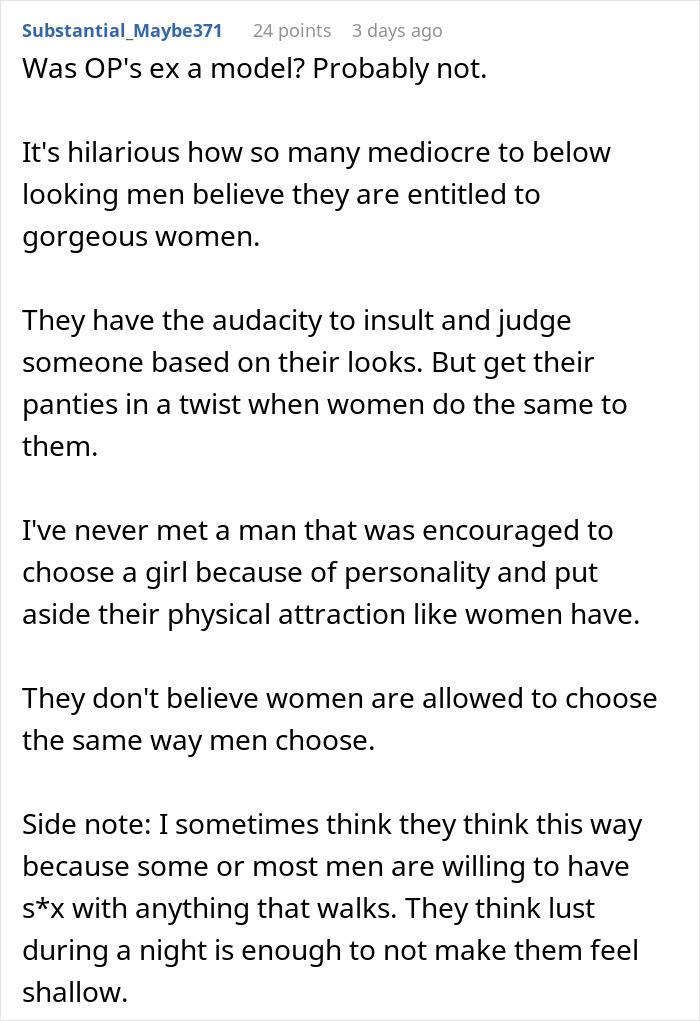 Text conversation revealing fianc&eacute; complaining about woman's appearance, worried about their wedding photos.