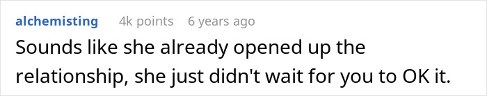 Screenshot of a user comment discussing a fianc&eacute;e&rsquo;s unexpected request months before wedding causing the man to rethink everything.