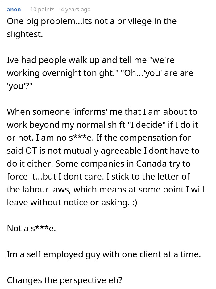 Comment discussing a coffee shop worker resisting a manager forcing rules, leading to a backfire the next day.