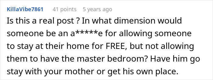 Screenshot of a user comment reacting to entitled behavior when a woman tries to help her brother and his wife. Screenshot of a user comment reacting to entitled behavior when a woman tries to help her brother and his wife.