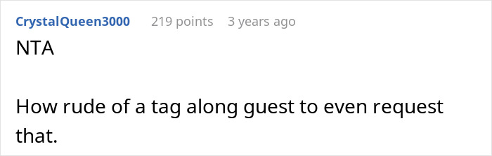 Screenshot of a Reddit comment discussing a picky eater demanding brother&rsquo;s in-laws change the Christmas menu.