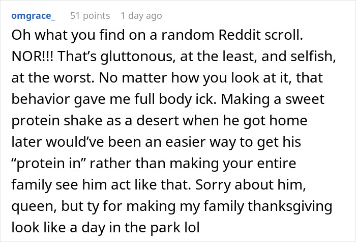Man shows uncontrollable hunger as girlfriend looks embarrassed in front of family while he rips through a turkey.