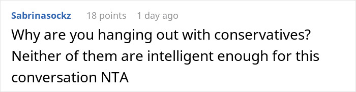 Comment on toxic man venting about traditional wives and reacting defensively to challenges about his logic.