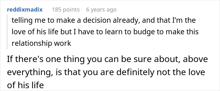 Screenshot of an online comment discussing a boyfriend demanding his girlfriend laser off all body hair and facing backlash.