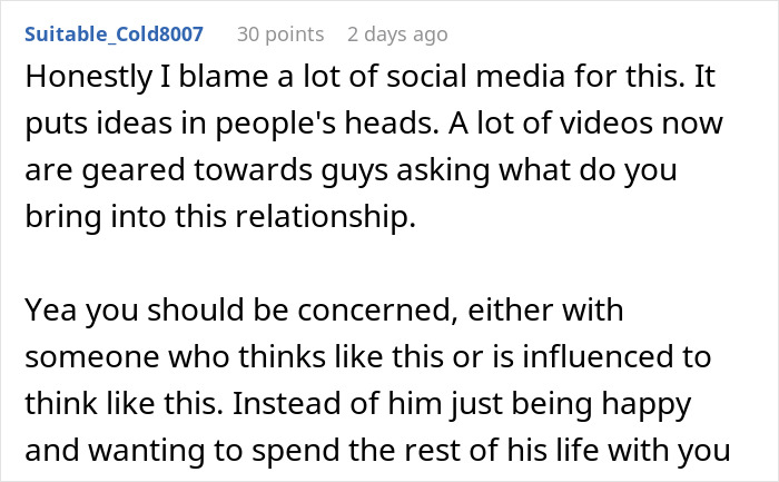 Comment discussing relationship expectations and drama after man tells girlfriend she must earn an engagement ring. Comment discussing relationship expectations and drama after man tells girlfriend she must earn an engagement ring.