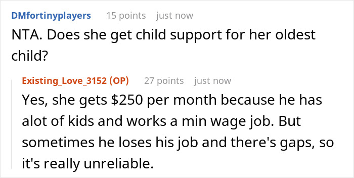 Reddit discussion about a stay-at-home mom feeling poor despite receiving $1K monthly from husband as fun money.
