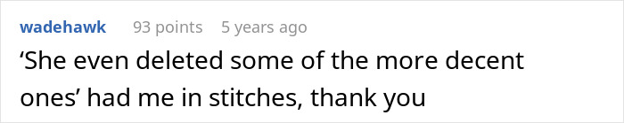 Screenshot of a Reddit comment discussing a woman taking horrible family pictures after being excluded by homophobic MIL.