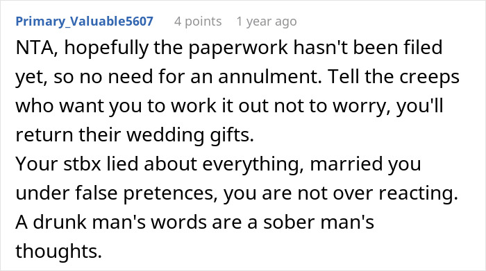 Comment discussing couple split at altar as bride overhears groom’s unexpected revelations and seeks support online. Comment discussing couple split at altar as bride overhears groom’s unexpected revelations and seeks support online.